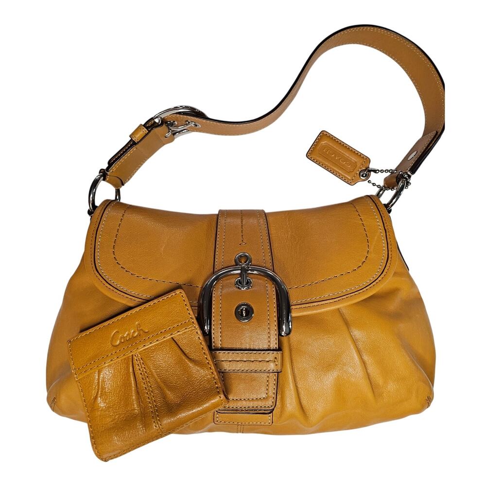 COACH Leather Soho Shoulder Flap bag